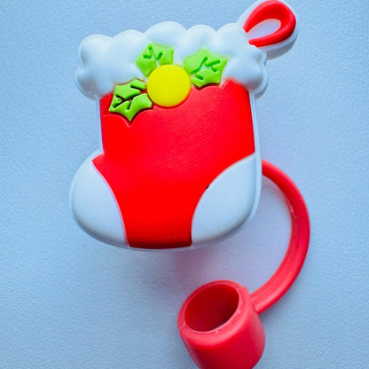 Festive Christmas Straw Toppers – Reusable Holiday Drink Accessories