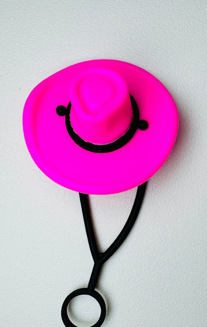 Colorful Flat Brim Hat Straw Toppers – Stylish & Reusable Drink Accessories